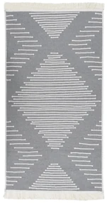 vidaXL Vloerkleed 80x150 cm katoen donkergrijs