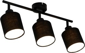 Moderne plafondlamp zwart 3-lichts - Hetta