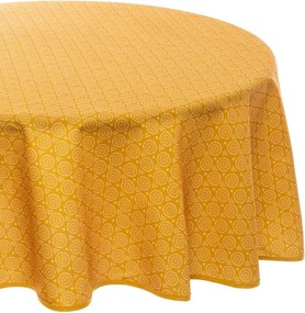 Atmosphera Etnik Rond Tafelkleed - Ø 180 cm - Okergeel - Vlekbestendig