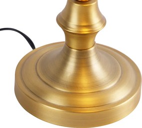 Smart notarislamp brons met amber glas incl. Wifi A60 - Banker