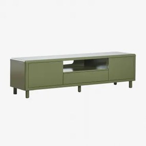 Tv-meubel Van Staal Michigan Groen – Intens Olijf & ↔︎ 180 Cm - Sklum
