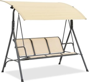 Metalen schommelbank Florence Garden Point beige