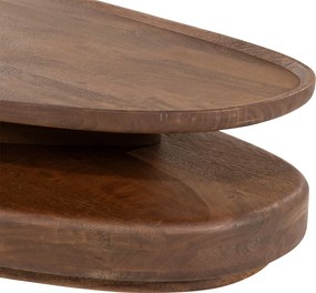 Houten Organische Salontafel Large - 140 X 65cm.