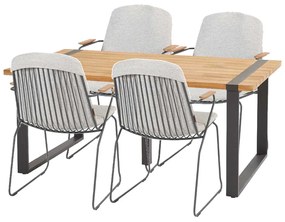 Taste by 4 Seasons Veneto tuinset 5-delig - Alto tuintafel 180x100 cm