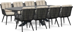 Tuinset 8 personen 300 cm Rope Grijs Coco Custa/Voyage