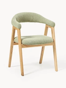 Armstoel Nik met bouclé vulling