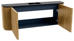 Mondiaz Joya 115cm toiletmeubel ronding links/rechts oak met wastafel faye midden zonder kraangat urban