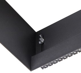 Set van 6 Inbouwspot zwart GU10 AR111 Trimless - Oneon