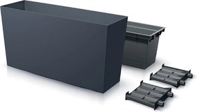 Prosperplast URBI CASE MIDDLE Bloempot - 77x23,5x40,6 cm - Antraciet - Inclusief inzetbak