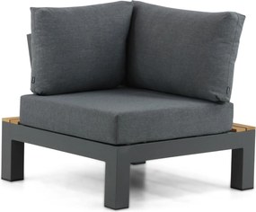 Loungeset 5 personen Aluminium/Teak Grijs Lifestyle Garden Furniture Vittoria