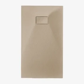 Rechthoekige Antislip En Extra Platte Smc-hars Douchebak Soho Licht Zandbruin & 150 X 90 Cm - Sklum