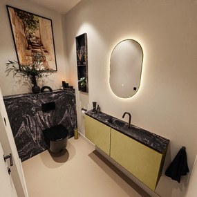 Mondiaz Ture DLux toiletmeubel 120cm oro met wastafel lava midden met kraangat