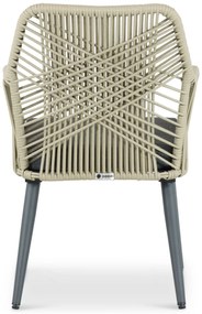 Tuinstoel Aluminium/rope Taupe-naturel-bruin Coco Vedra