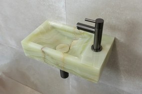 Saniclear Green Onyx fonteinset met rechte kraan in gunmetal