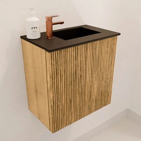 Mondiaz Joya 40cm toiletmeubel oak met wastafel faye rechts 1 kraangat urban