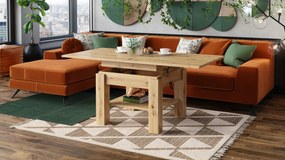 CLEO ARTISAN EIK, UITSCHUIFBARE SALONTAFEL