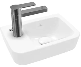 Villeroy & Boch O.novo fontein 36X25cm 1 kraangat links zonder overloop ceramic+ wit 434237r1