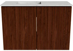 Mondiaz Joya DLux 60cm toiletmeubel ruby met wastafel faye links zonder kraangat opalo