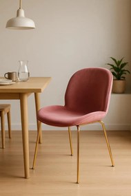 Bille Gouden Fluwelen Stoel