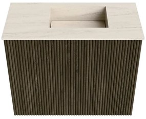 Mondiaz Joya DLux 50cm toiletmeubel shadow met wastafel faye rechts zonder kraangat meli