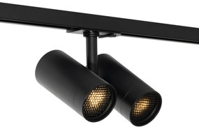 Modern railsysteem met 3 spots zwart 1-fase  - Iconic Scopio