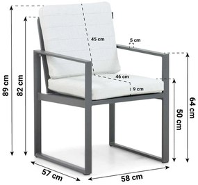 Tuinstoel Aluminium Grijs-antraciet Lifestyle Garden Furniture Nuno