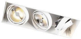 Grote Inbouwspot wit AR111 trimless 3-lichts - Oneon Design, Industriele / Industrie / Industrial, Landelijk, Modern QR111 / AR111 / G53 Binnenverlichting Lamp