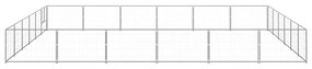 vidaXL Hondenkennel 36 m² staal zilverkleurig