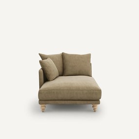 Longchair stonewashed fluweel, Lazare