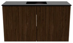 Mondiaz Joya 70cm toiletmeubel walnut met wastafel faye midden zonder kraangat urban