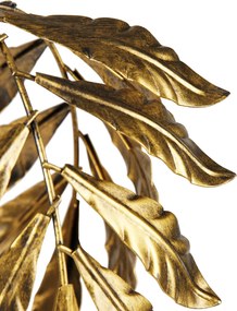 Vintage vloerlamp antiek goud met kap groen - Linden