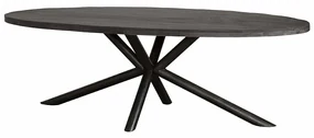 Tower Living Mangohout Eettafel Ovaal Zwart 240 Cm Selva - 240 X 110cm.