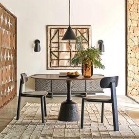 Rond walnoten tafelblad, ø120 cm, TIRONDO