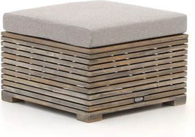 Voetenbank | ROUGH-C | Teakhout | Old Teak Greywash | 60x60cm | Kees Smit Tuinmeubelen