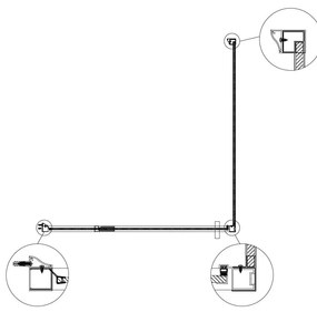 Best Design Baron-H douchecabine swingdeur 100x100cm zwart