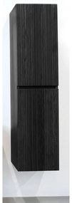 Saniclass Holz Hoge Kast - 160cm - 2 deuren - greeploos - zwartbruin SW773966