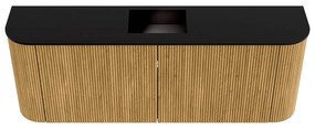 Mondiaz Joya 115cm toiletmeubel ronding links/rechts oak met wastafel faye midden zonder kraangat urban