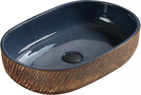 Mexen Aleta opbouwwastafel 59 x 40 cm, blauw - 22035966
