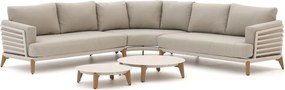 Hoek loungeset Bellagio  | 5 personen | Loungeset Beige | Hoekbank Aluminium | Kees Smit Tuinmeubelen