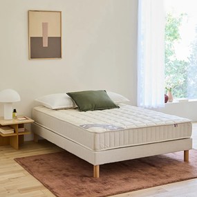 Beklede boxspring met 18 flexibele latten - 3 zones