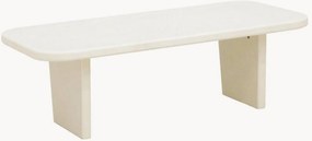 Ovale houten/betonnen salontafel Bimba, handgemaakt