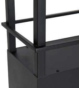 Smart hanglamp zwart met rek incl. 4 Wifi GU10 - Cage Rack