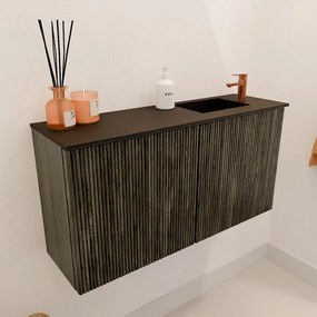 Mondiaz Joya 80cm toiletmeubel shadow met wastafel faye rechts 1 kraangat urban