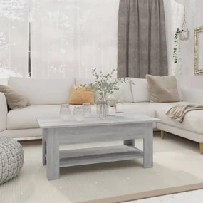 vidaXL Salontafel 102x55x42 cm spaanplaat grijs sonoma eikenkleurig