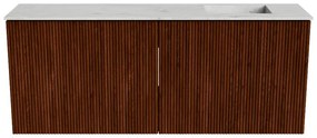 Mondiaz Joya DLux 100cm toiletmeubel ruby met wastafel faye rechts zonder kraangat opalo