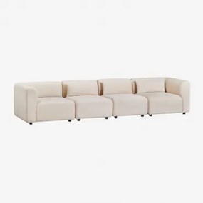 4-delige Modulaire Bank Fogler Corduroy Linnen Beige - Sklum