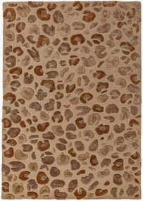Handgetuft hoog-laag viscose vloerkleed Leopard Print