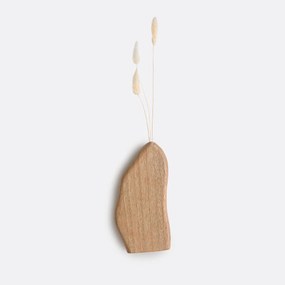 Decoratieve wandvaas, mangohout, hoogte 17cm, Nalya