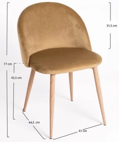 Vint Fluwelen Stoel