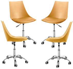 Set 4 Blok Bureaustoelen
